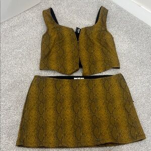 Snake Print Two-Piece Set